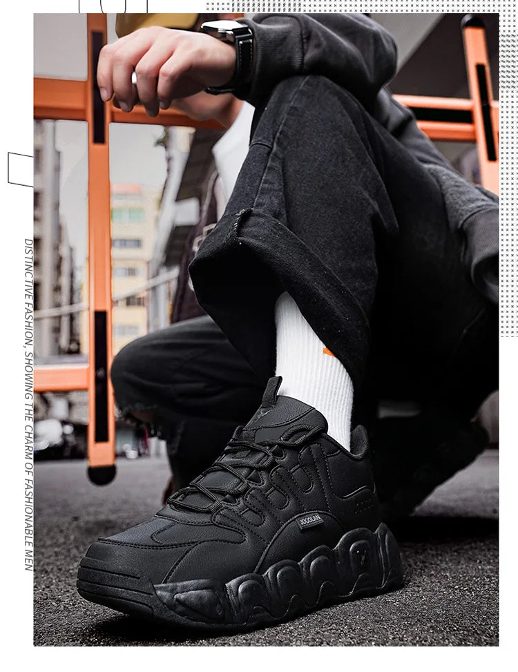 Jordan Grant Men's Shoes Versatile Thick Bottom Shock Absorption Heightening Student Wear-Resistant Dad Shoes Sporty Style - Kimlud
