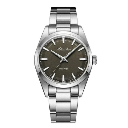 ADDIESDIVE 36MM Simple Stainless Steel Men's Watch Bubble Mirror Glass Luxury Quartz Watches 100M Waterproof AD2066 Reloj Hombre