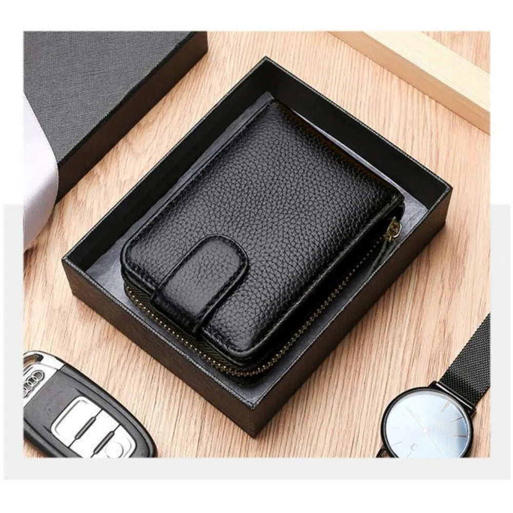 Multiple Slots for ID And Bank Cards High Capacity Men's Driver License Card Holder Anti-Magnetic Credit Card Wallet |...