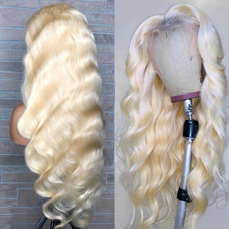 360 Lace Frontal Wig 613 Blonde 13x4 13x6 Body Wave Lace Front Wig Preplucked Brazilian Lace Front Human Hair Wigs 30 32 46 Inch - Kimlud
