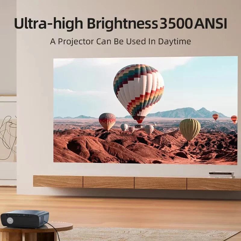 Super Bright 4K Projector with Android TV, Netflix 4K Support, Dolby Audio, Outdoor & Home Theater, Day & Night Use, Dust Proof - Kimlud