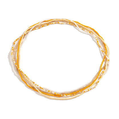 5Pcs/Set Bohemian Coloful Rice Bead Waist Chain for Women Sexy Bikini Multilayer Thin Belt Belly Chain Summer Beach Body Jewelry - Kimlud