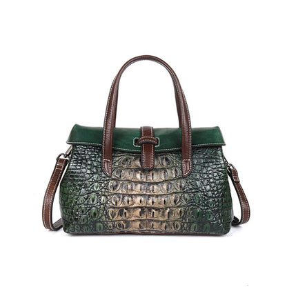MOTAORA Green Small Women Shoulder Bags Genuine Leather Designer Handbags For Ladies Luxury Alligator Handbag For Phone Bag 2025