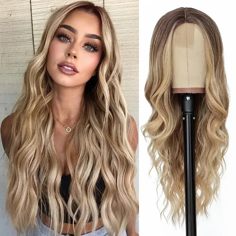 Cosplay Blonde Women's Wigs Ombre Blonde Curly Wig On Clearance Sale Glueless Pink Black Purple Wig Ladies Synthetic Wigund