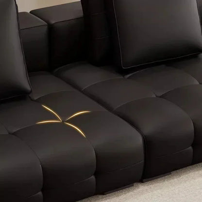 European Longer Sofa Luxury Leather Desig Lounge Living Room Sofa Modern Recliner Puffs Muebles Para El Hogar Couch Furniture