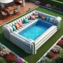 Commercial Customized Inflatable Sofa Pools Swimming With Portable Lounge for Party | Kimlud Outdoor Luxury Table