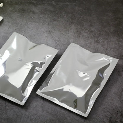 100pcs 35X50cm Big Silvery Plating Aluminum Foil Flat Bag - Top Open Heat Sealing Food Grade Pouches Powder Snacks Cloth Package
