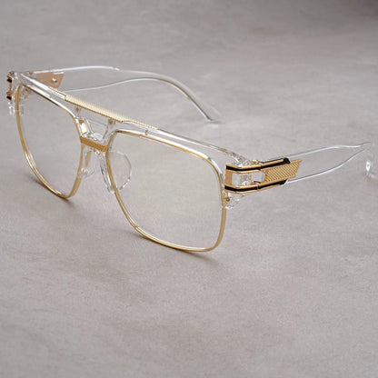 European And American Fashion Sunglasses Transparent Frame Glasses Cross Border Men And Women Retro Square Frame...