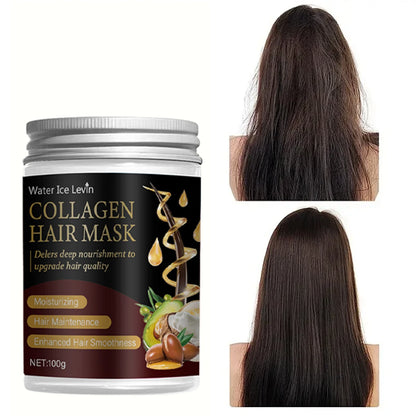 Collagen Hair Mask with Argan & Coconut Oil - Deep Nourishment for Enhanced Smoothness & Moisture. For Men & Women |...
