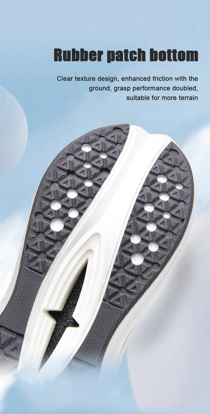 Fashion men's and women's sports running shoes casual breathable mesh surface carbon plate support wear-resistant rubber outsole