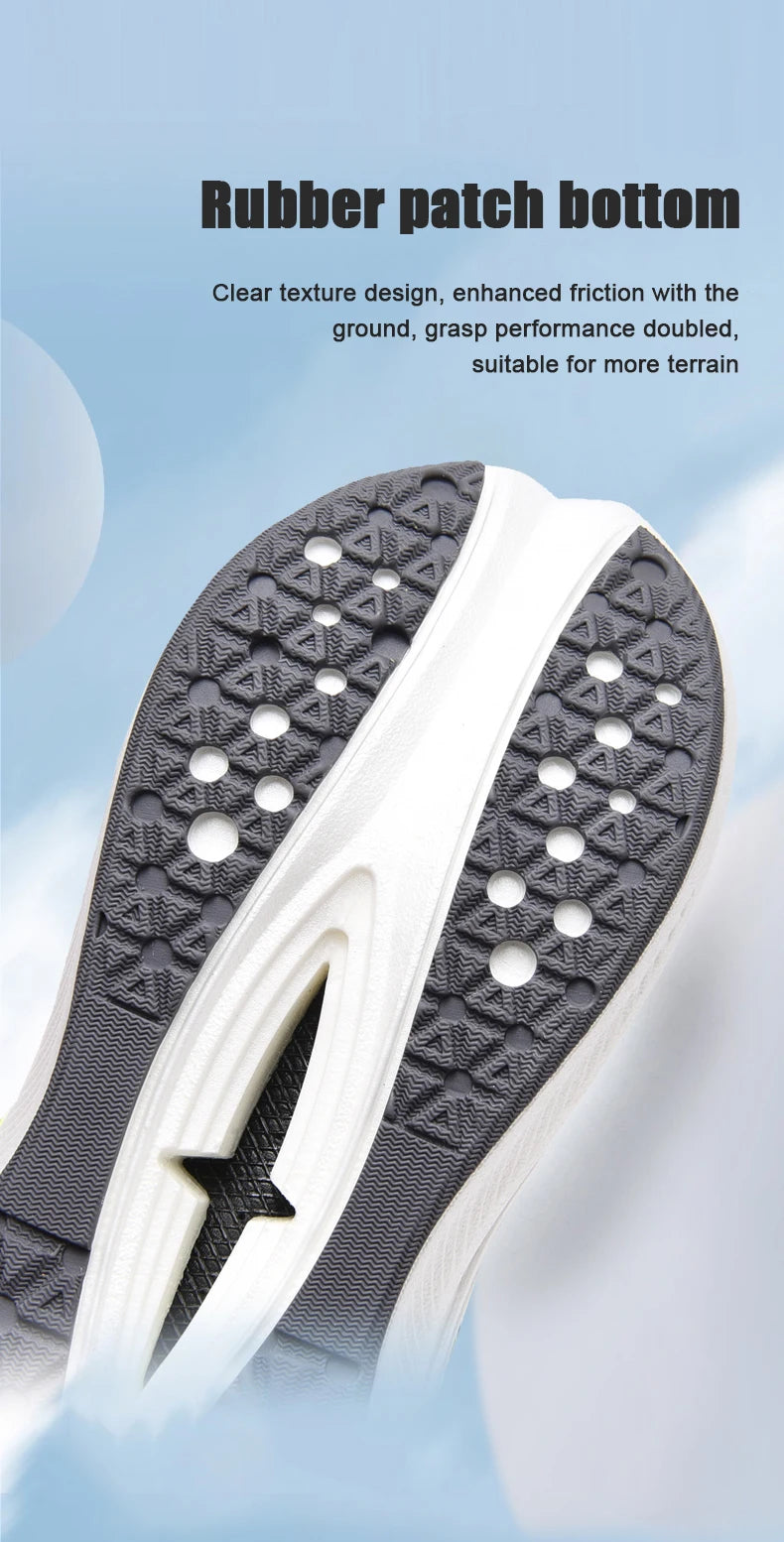 Fashion men's and women's sports running shoes casual breathable mesh surface carbon plate support wear-resistant rubber outsole