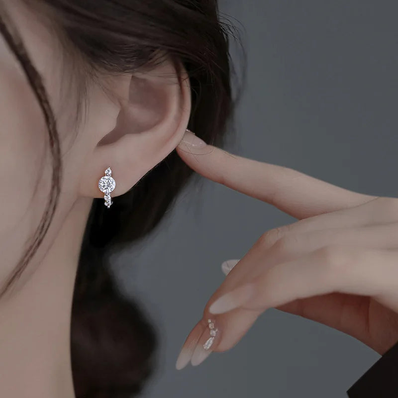 925 Sterling Silver Shiny Zircon Earrings Exquisite And Fashionable Temperament Earrings Wedding Luxury Jewelry...