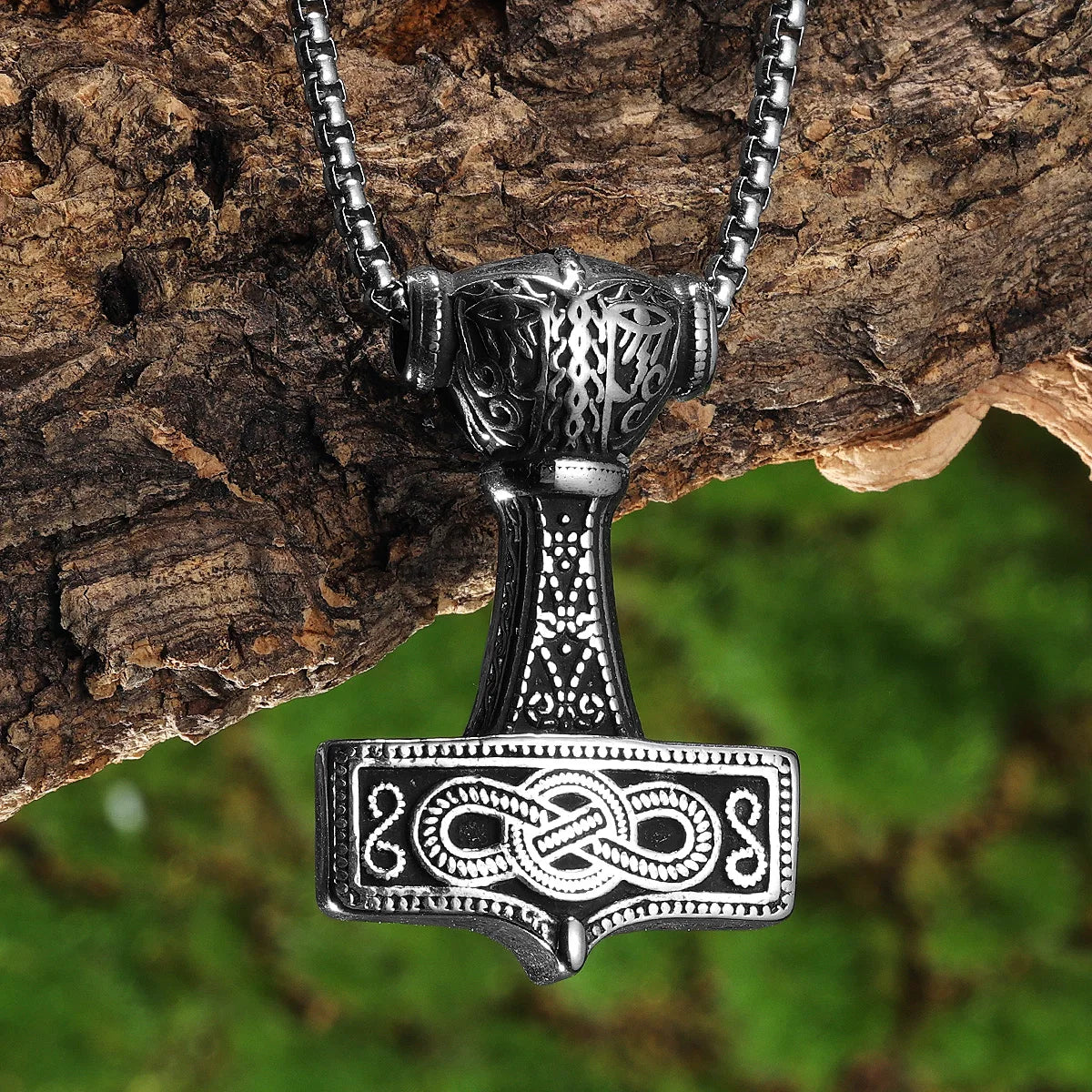 Viking Thor's Hammer Men Necklaces With Pendant Stainless Steel Jewelry For Male Women Punk Hip Hop Accessories Gifts...