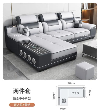 Fabric sofa modern simple living room combination large and small apartment furniture cat scratching skin leave-in technology cl