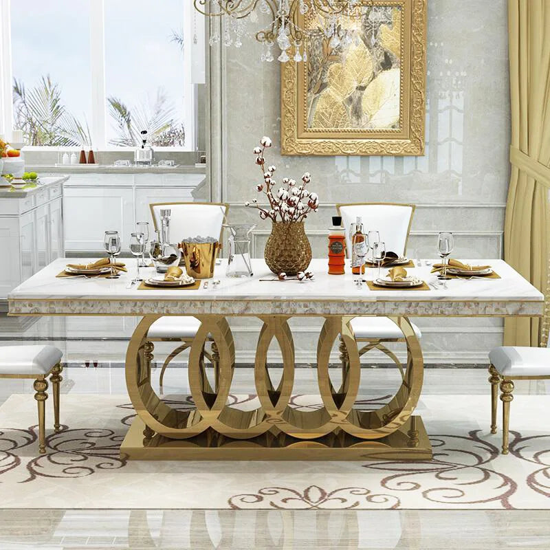 Home Furniture Luxury Modern Dining Room Sets Dining Table and Chairs Dining Table Sets Comedores Mesa De Comedor - Kimlud