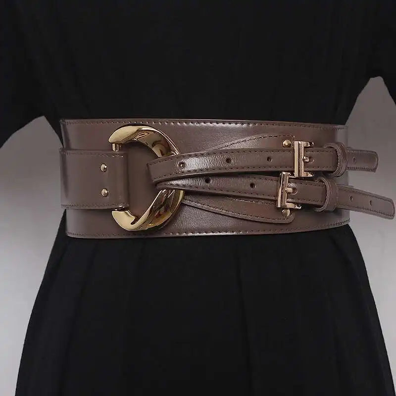 LANMREM Fashion PU Leather Belt Irregular Cowhide Waist Women's Decorative Suit Dress Sweater Waist Belts 2025 New...