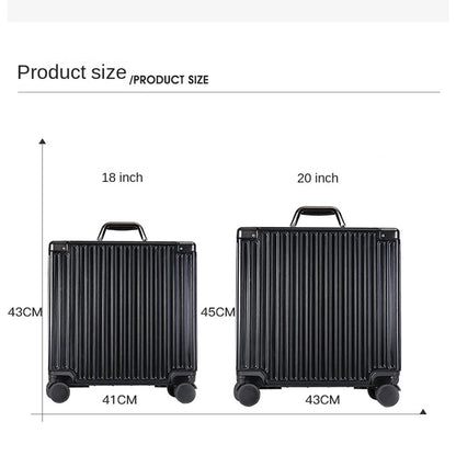 18/20 inch Carry on Suitcase Aluminum Frame Sturdy PC Trolley Case Business Cabin Bag Luggage Travel Suitcase - Kimlud