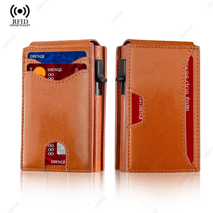 Rfid Credit Card Holder Carbon Fiber Wallets Men Anti Theft Slim Thin Luxury Bank Money Cardholder Case Minimalist Wallet Purse