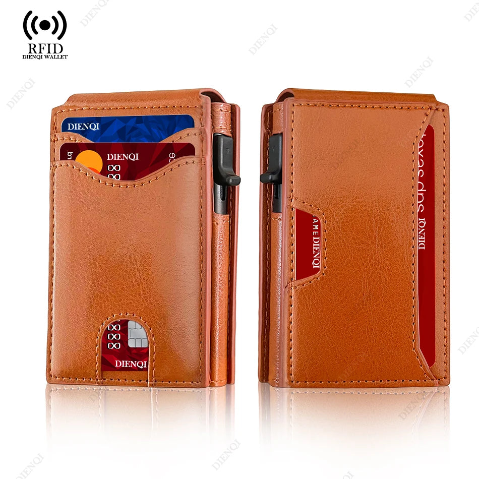 Rfid Credit Card Holder Carbon Fiber Wallets Men Anti Theft Slim Thin Luxury Bank Money Cardholder Case Minimalist Wallet Purse