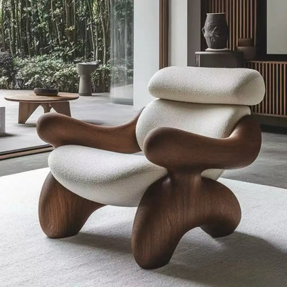 Beige Design Living Room Chairs Trending Italian Wooden Occasional Chairs Living Room Arm Ergonomic Fauteuils De Salon Furniture - Kimlud