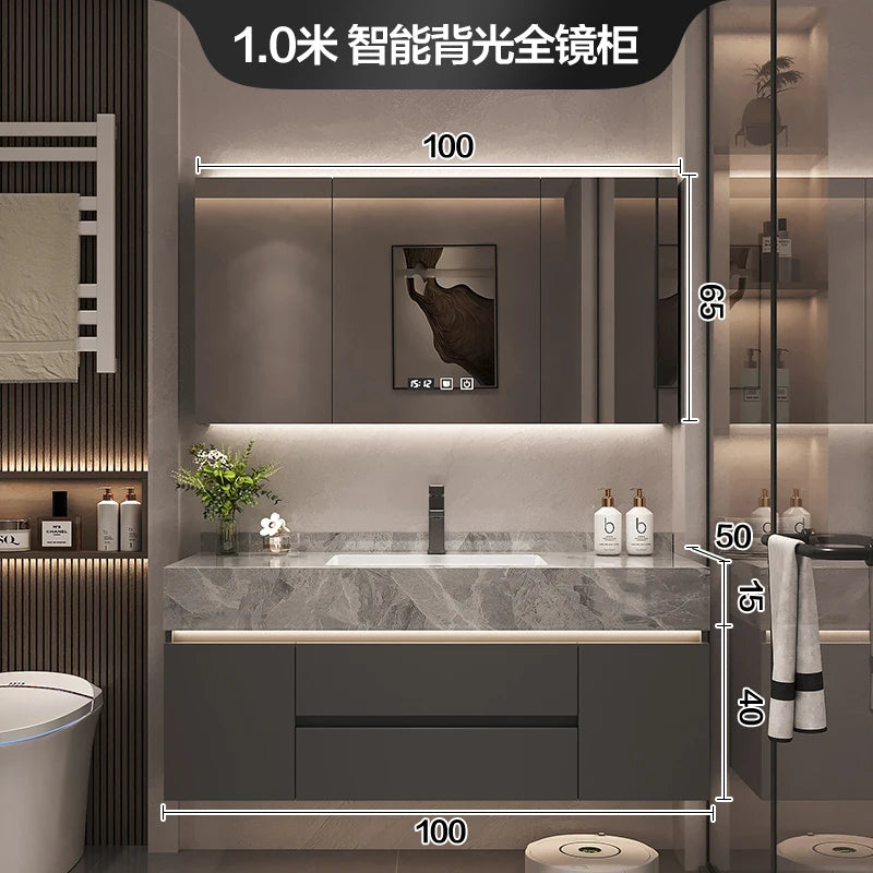 Simple Luxury Bathroom Cabinets Washbasin Vintage Toilet Drawer Bathroom Cabinets Storage Mirrors Mobili Per La Casa Furniture - Kimlud