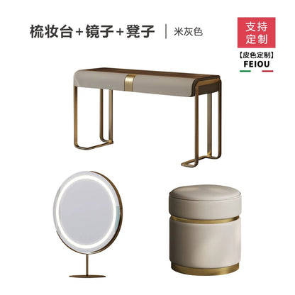 Bedroom Led Light Dressing Table Mirror Luxury Drawer European Dressing Table Girls Makeup Tocador De Maquillaje...
