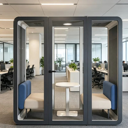 Meeting Pod Soundproof Acoustic Booth for 2 4 People Team Collaboration Huddle Space Open Office Customized Hot Sale