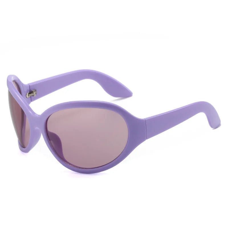 Oversized Punk Oval Sunglasses Y2K Unique Women Men Trend Goggle Sports Sun Glasses Lady Luxury Brand Designer New...