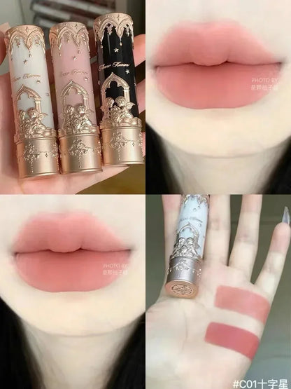 Flower Knows Little Angel Lip Mud Stick Velvet Matte Mist Lipstick Hidden Lip Pattern Hidden Lip Lines - Kimlud