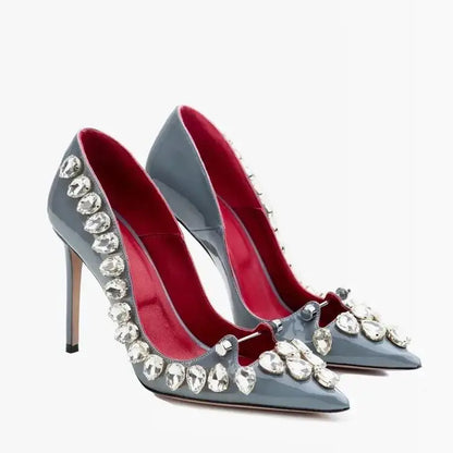 2026 Runway Women Pumps Crystal Metal Decoration High Heels Sandals For Women Luxury Designer Nightclubs Banquets Female Shoes - Kimlud