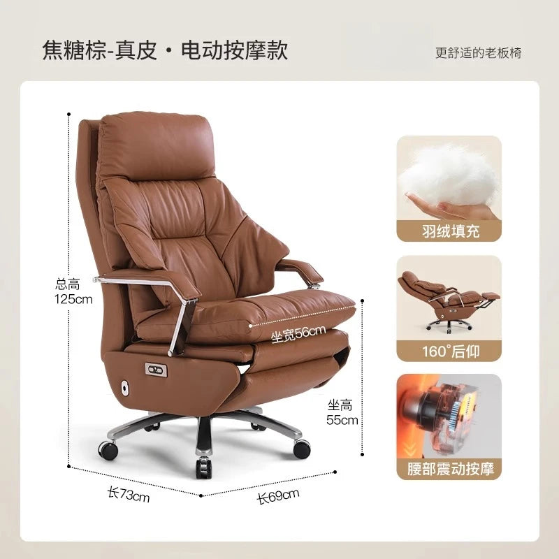 Aesthetics Massage Chair Swivel Lift Comfortable Office Nordic Design Rotating Chair Footrest Ergonomic Bureau Meuble...