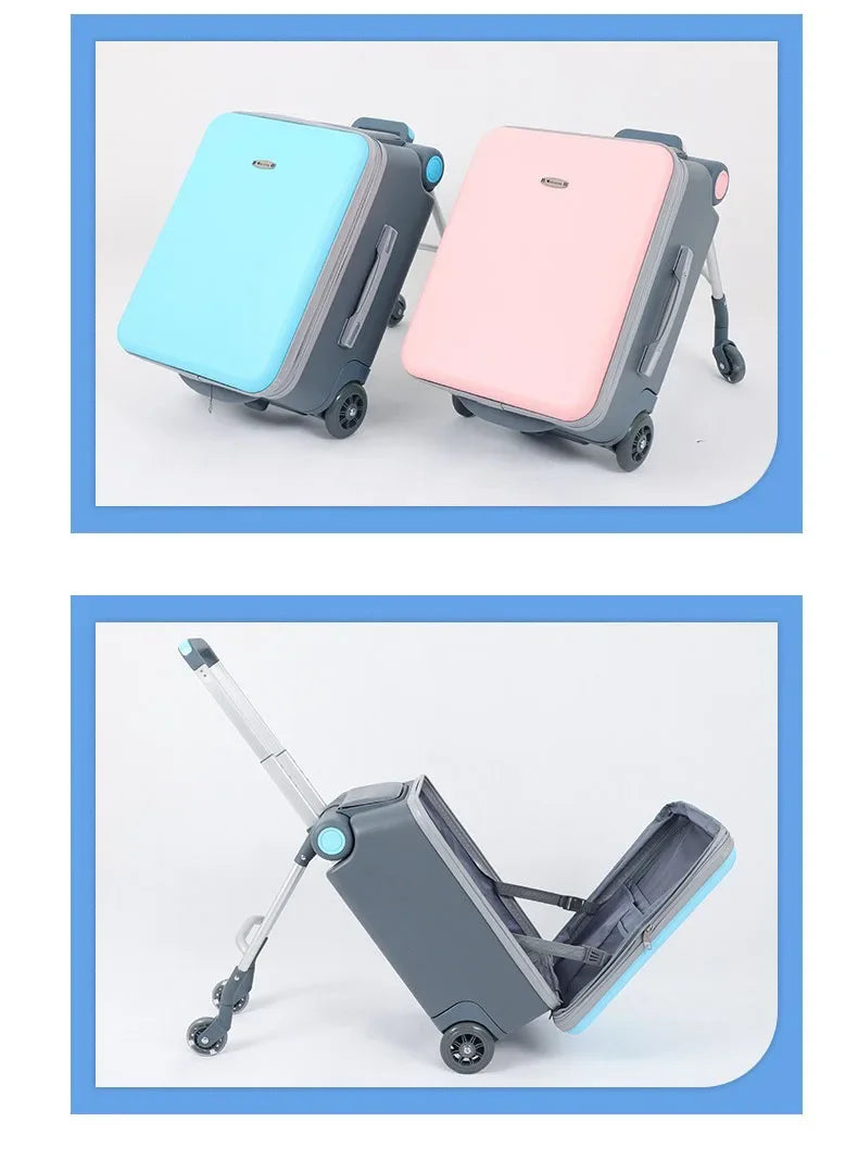 Kids Stroller Travel Suitcase Multi-function Waterproof Wear-Resistant Riding Sitting Trunk Luggage for Children |...