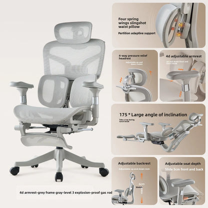 Esports Ergonomic Lift Chair Bedroom 6D Armrest Lumbar Support Computer Chair Household Comfortable Office Backrest Chair - Kimlud