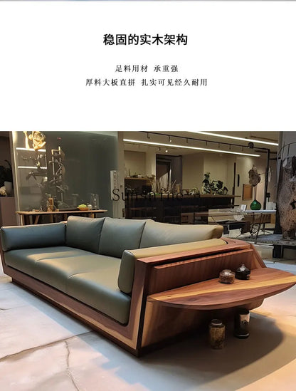 New Chinese-style sofa B & B villa office living room ash wood high-end custom furniture | Kimlud Office Luxury Sofa
