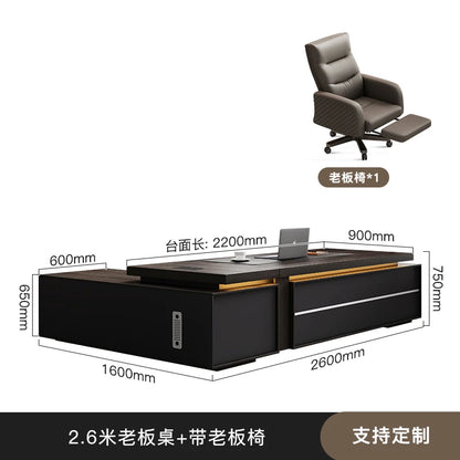 Designer Chinese Boss Table Simple Modern Chinese Reception Drawers Desks Cabinet Conference Unusual Bureau Meuble Furniture - Kimlud