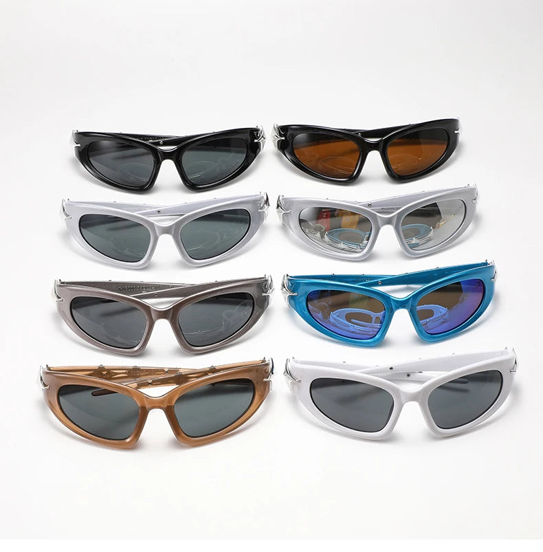 Hiking Camping Y2k Fashion Punk Sports Anti Light Glasses for Men Women Luxury Brand Designer Eyewear Men Vintage Shades...