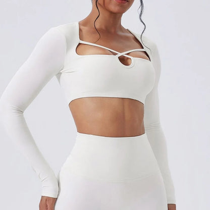 Cloud Hide HOT Girls Yoga Shirts Long Sleeve Blouses for Woman Sports Gym Fitness Running Top Pilates T-Shirt Workout Clothing - Kimlud