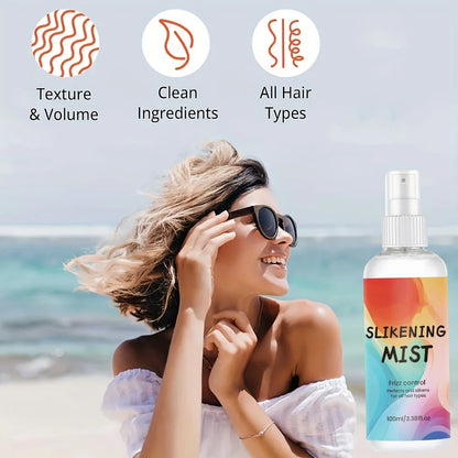 HAIR SILKENING SPRAY Silk Therapy Thermal Shield,tThermal-Pressing Product that Polishes, Silkens, and Smooths Curly...