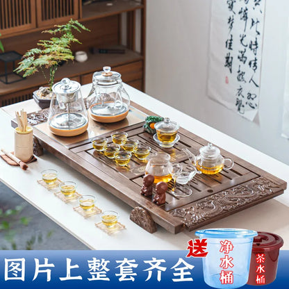 Kung Fu Ceremony Tea Tray Rectangle Drainage Pot Drip Accessories Luxury Tea Tray Hospitality Valet Bandejas Home Decorationgs - Kimlud