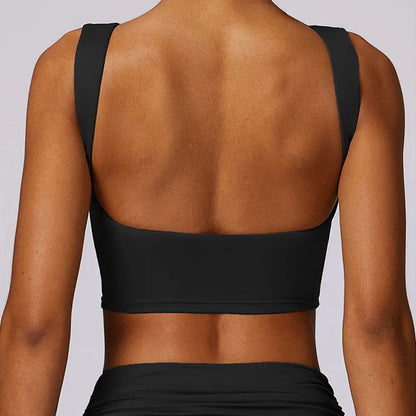 High Strength Sports Bra Shockproof Crop Top Anti-sweat Fitness Top Women Yoga Bra Backless Push Up Sport Top Gym Workout Top - Kimlud