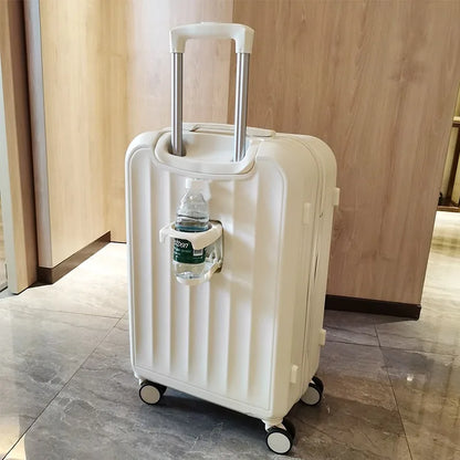 Large Capacity Suitcase Lightweight Suitcase Set 20 Inch Carry on Cabin Suitcase Trolley Luggage with Cup Holder