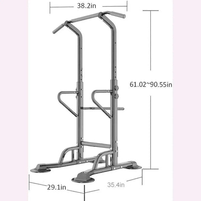 Power Tower Pull Up&Dip Station Height Adjustable Strength Training Workout Equipment for Home Gym