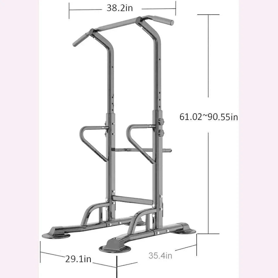 Power Tower Pull Up&Dip Station Height Adjustable Strength Training Workout Equipment for Home Gym