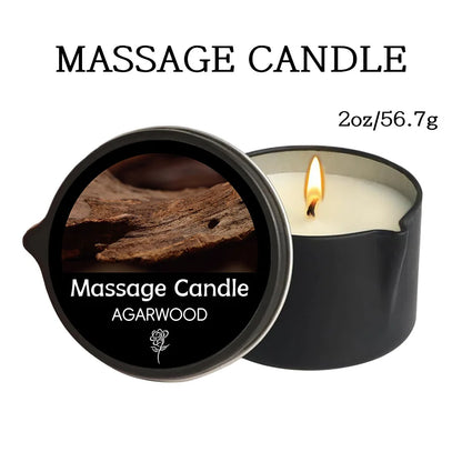 1PC Massage Oil Candles，luxury aromatherapy candles，for Stress Relief and SkinMoisturizing, SM Product Scented Candle Body Oil
