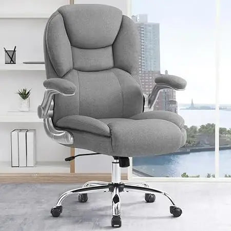 Executive Ergonomic Office Chair for Big and Tall, High Back Desk Chair with Padded Flip-up Armrests and Lumbar Support