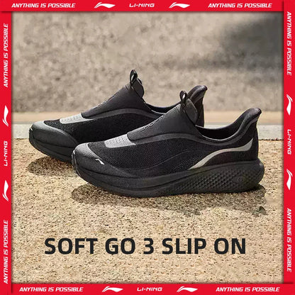 Li-Ning Men's SOFT GO 3 SLIP ON Lifestyle Shoes COMFOAM Breathable Wear-resistant Walking Shoes LiNing Casual Sneakers...