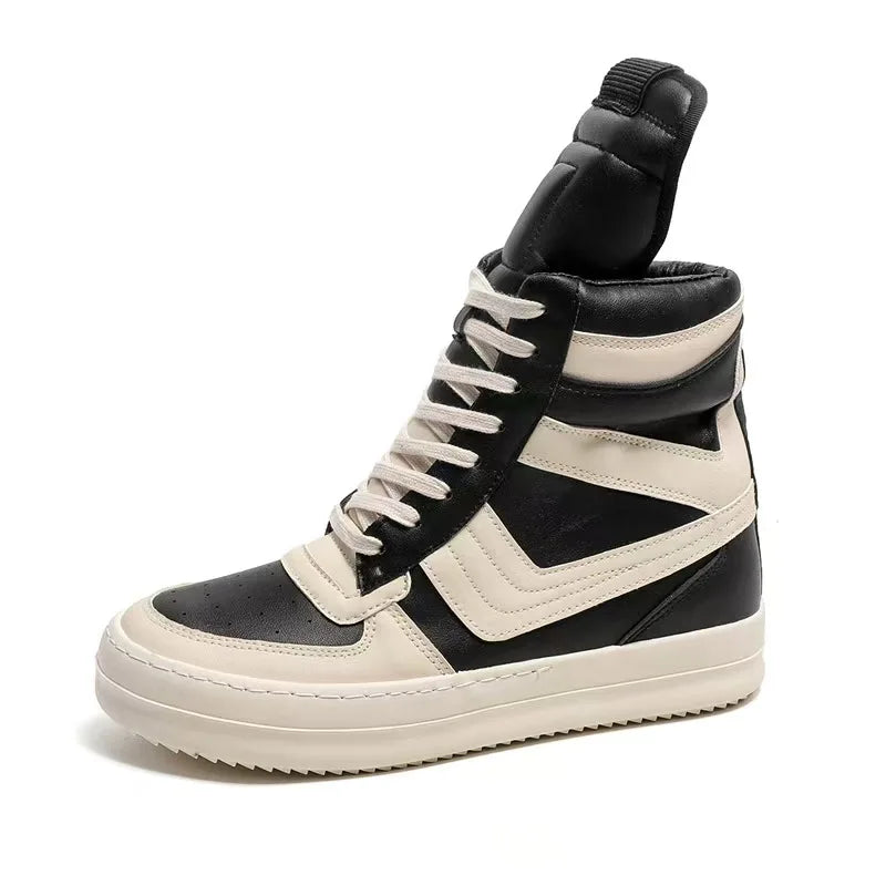 Men High Top Boots Autumn Winter Men's Shoes Street Trend Retro Motorcycle Boots Versatile Sports Casual Board Shoes