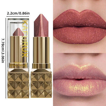 4 Color Glitter Two Tone Lipstick Matte Pearlescent Lip Tint,Shiny Metallic Lip Senior Lip Korean Makeup Gifts Lip Gloss...