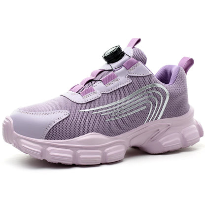 Big Size Men and Women Rotary Buckle Work Safety Shoes Men Air Soft Sole Lightweight Sneakers Protective Fashion Work Shoes