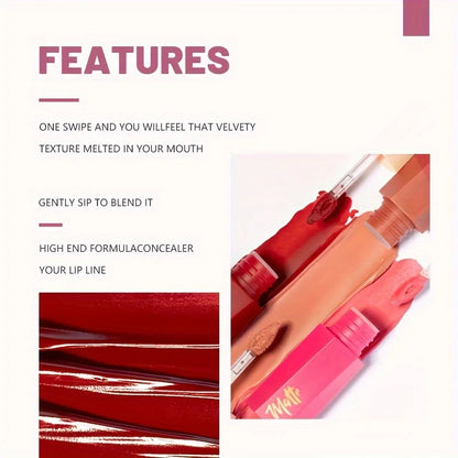 Velvet Matte Liquid Lipstick, Lightweight Thin-as-Fog Texture, Long Lasting Waterproof Lip Makeup Gift for Women |...